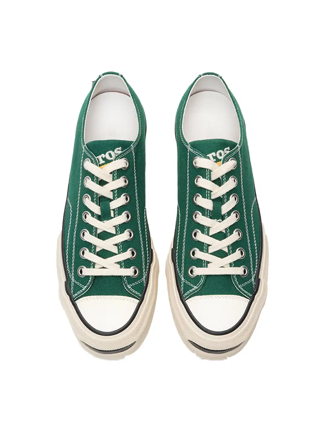 T/C Made x Broshood Co-Branded Smiling Toe Vulcanized Canvas Shoes-Green