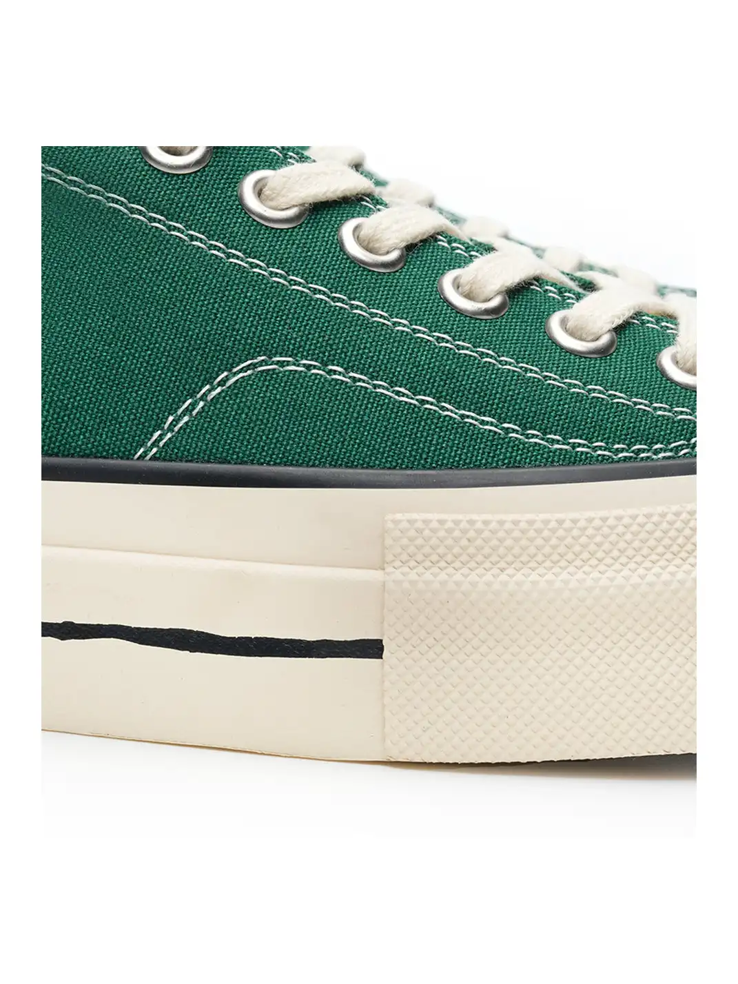 T/C Made x Broshood Co-Branded Smiling Toe Vulcanized Canvas Shoes-Green