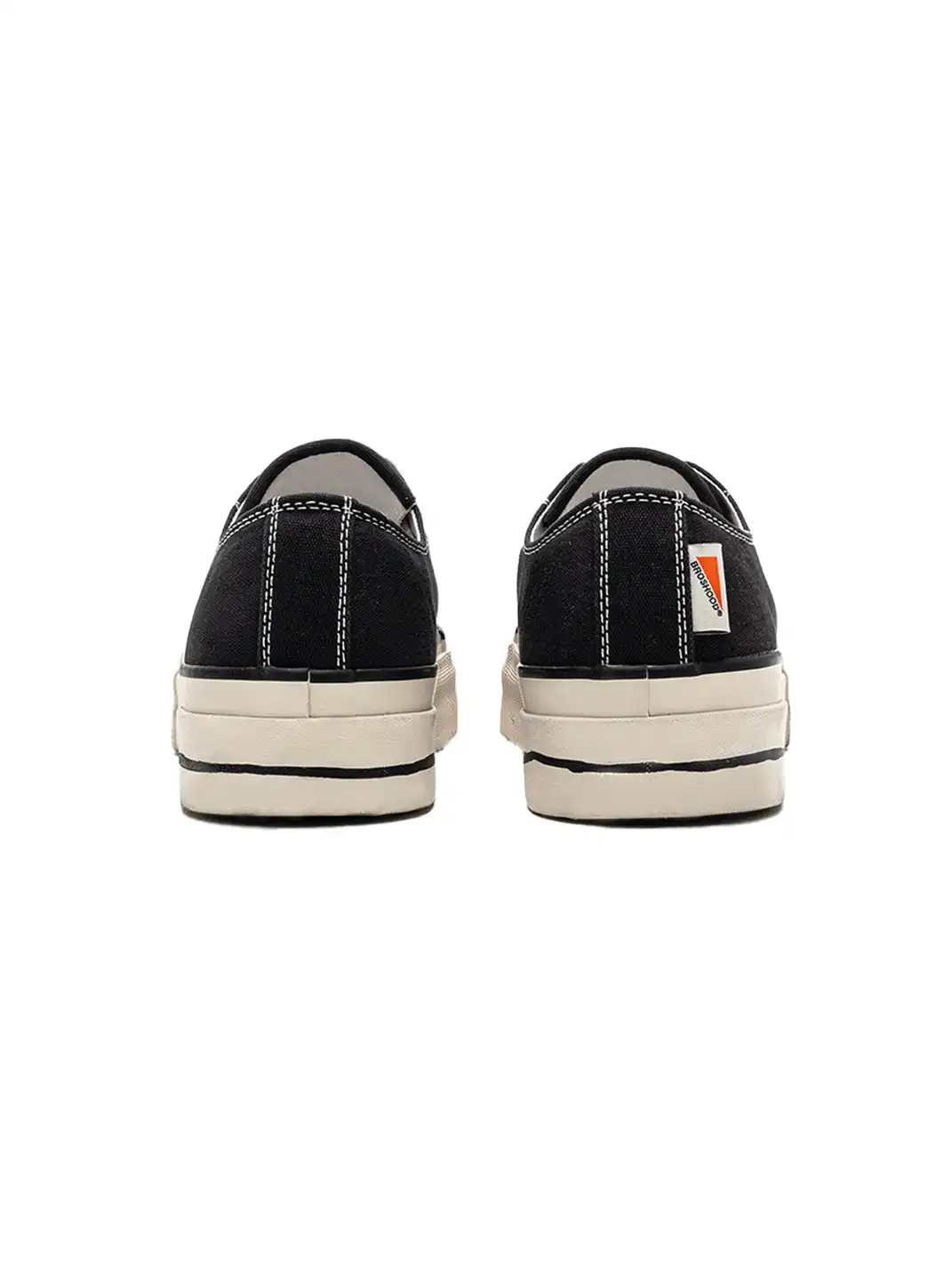 T/C Made x Broshood Co-Branded Smiling Toe Vulcanized Canvas Shoes-Black