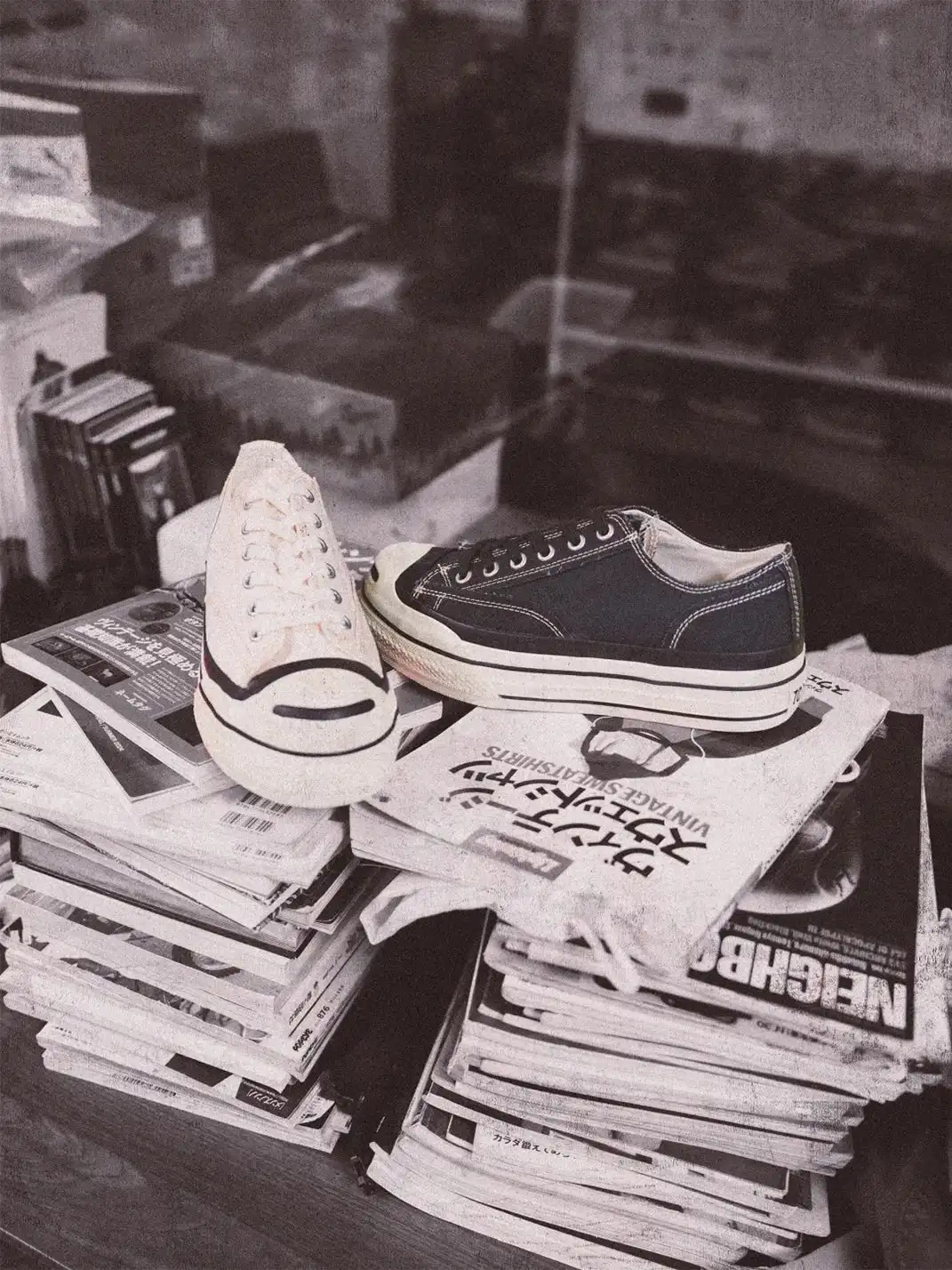 T/C MADE│016b Classic Jack Purcell Style Smiley-Toe Canvas Sneakers-White