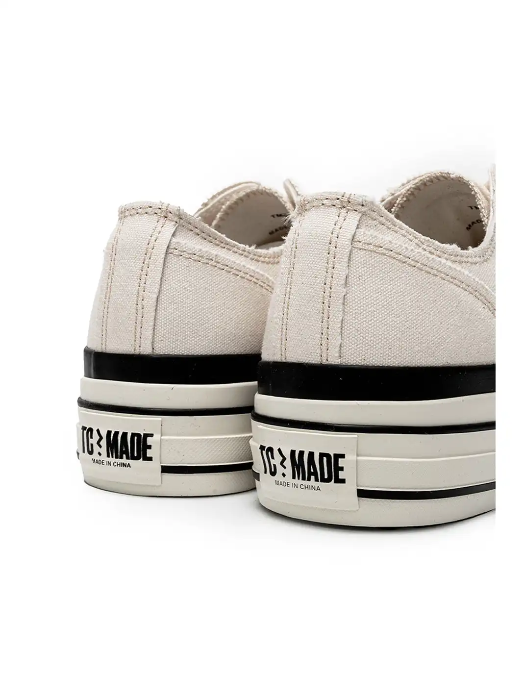 T/C MADE│016b Classic Jack Purcell Style Smiley-Toe Canvas Sneakers-White