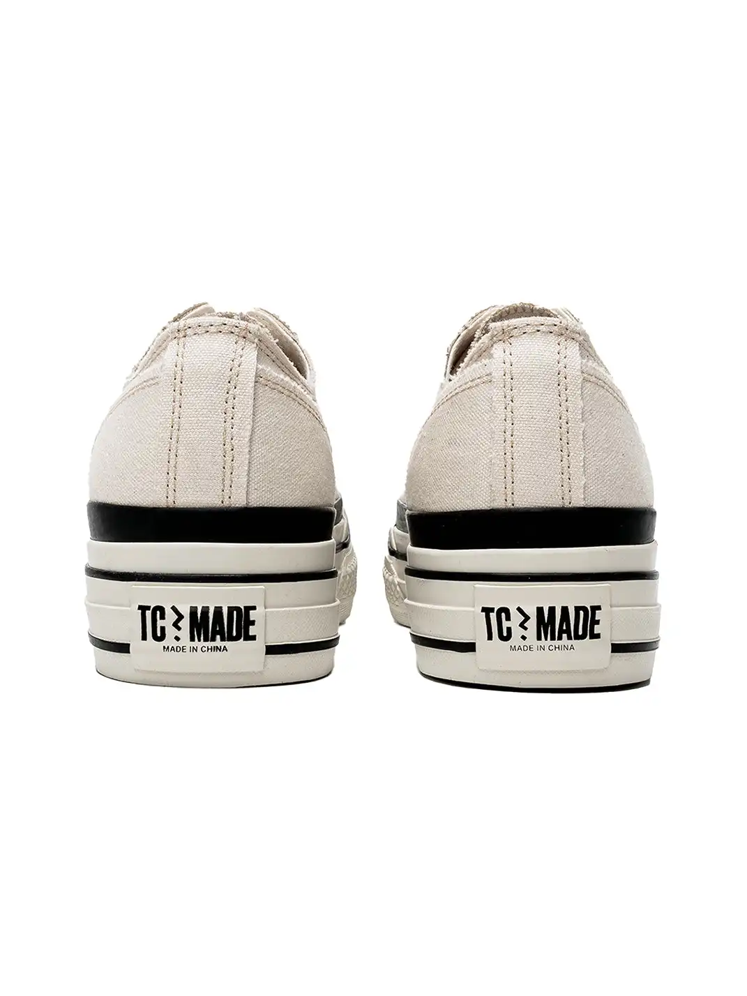 T/C MADE│016b Classic Jack Purcell Style Smiley-Toe Canvas Sneakers-White