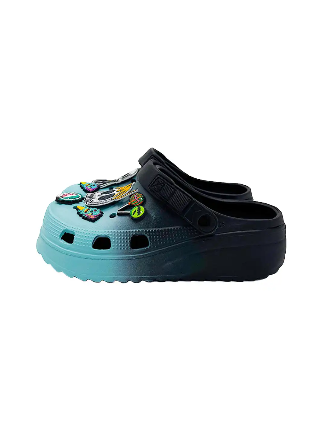 UNFAIR | Skull EVA Platform Covered-Toe Beach Clogs