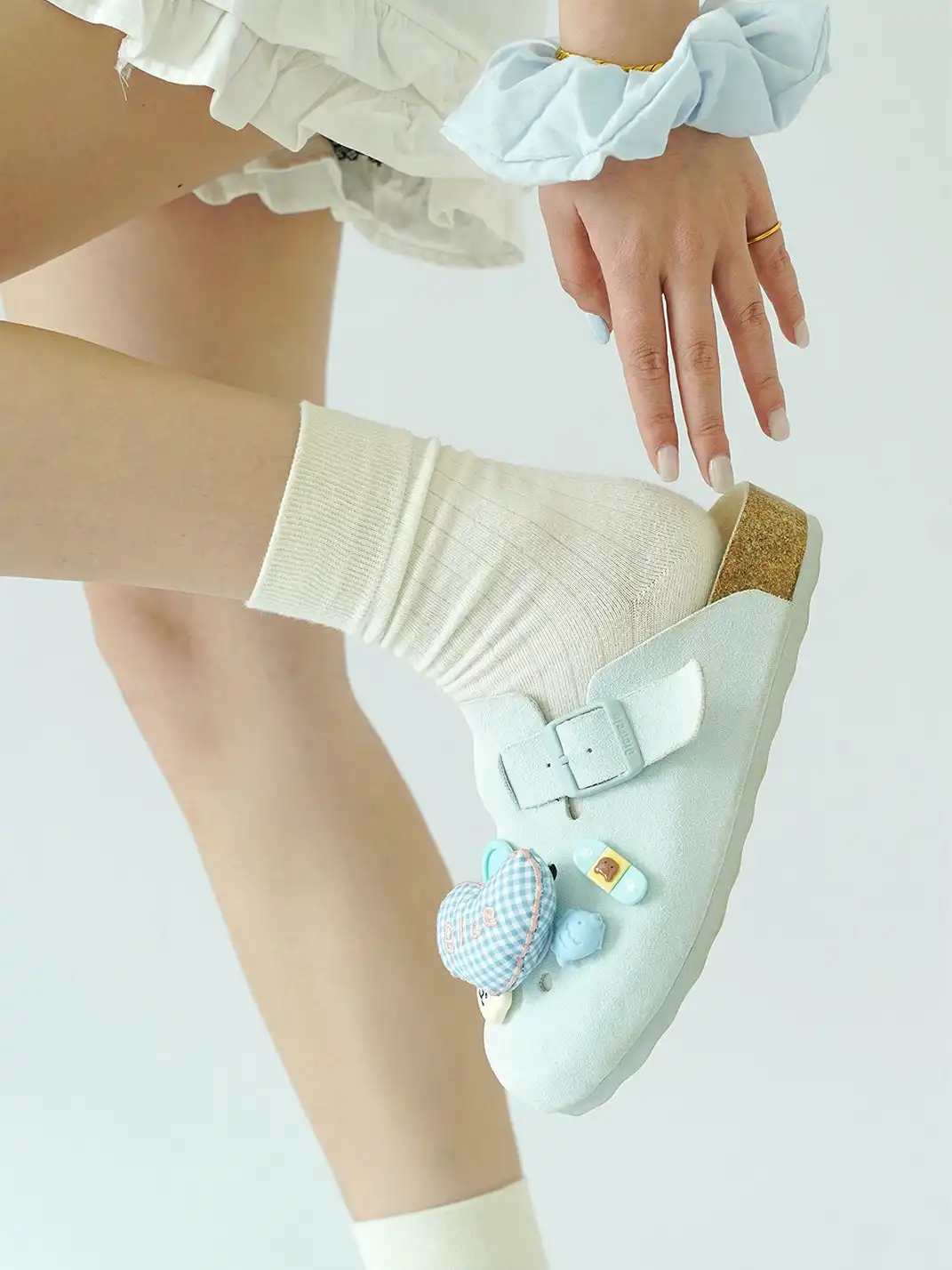 OICIRCLE | Cute Birken Clogs Japanese Style Mules-Blue