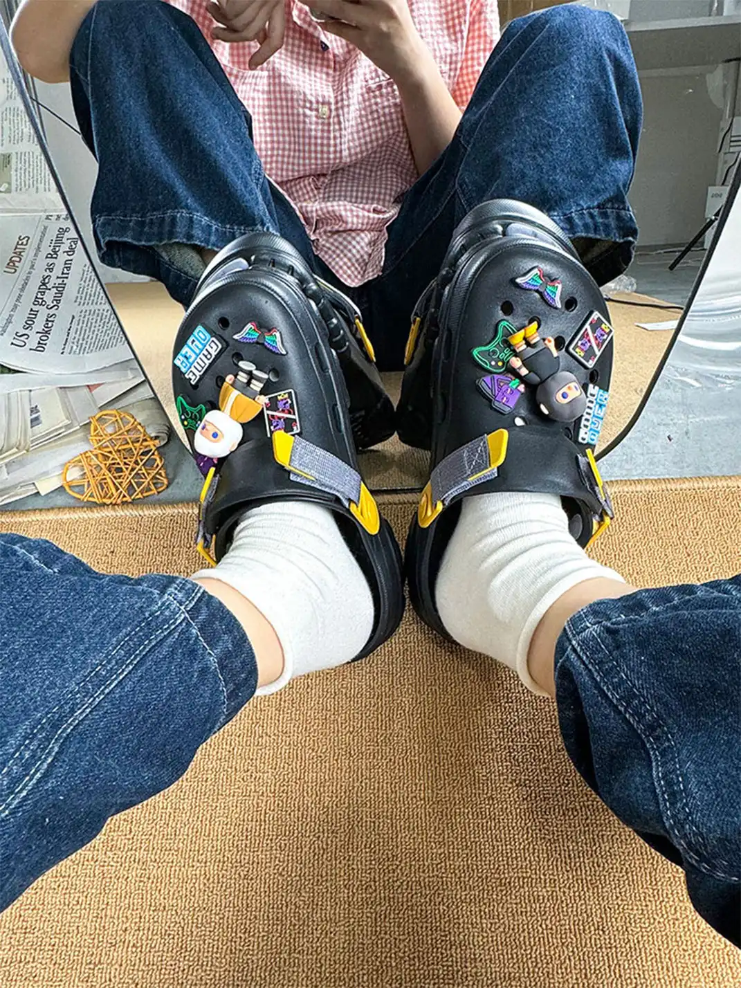 UNFAIR | Shark Style Clogs for Men Thick Sole Outdoor