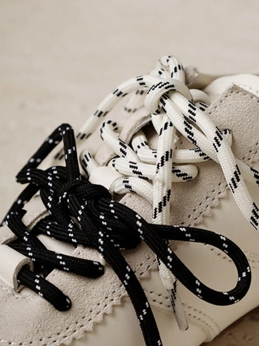 FAN ROMANCEāBallet Style Retro Leather White Sneakers