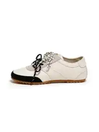 FAN ROMANCEāBallet Style Retro Leather White Sneakers