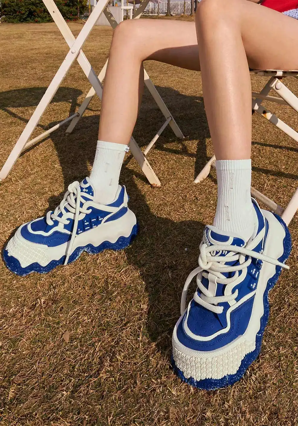 XMZY丨Stellar Nova - Chunky Sole Colorblock Sneakers-Blue
