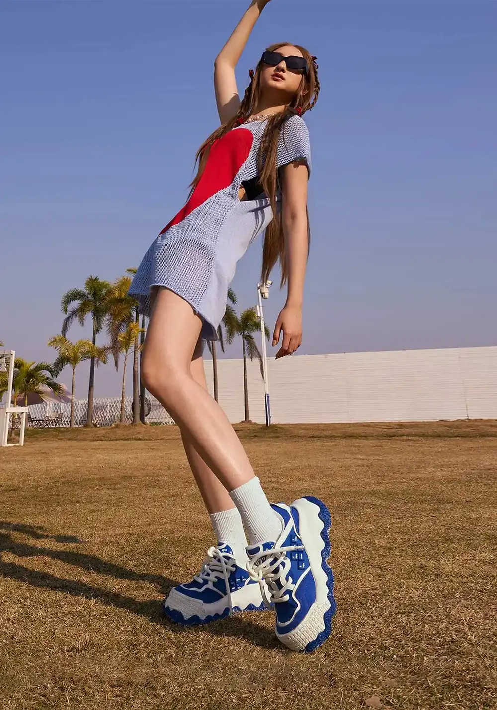 XMZY丨Stellar Nova - Chunky Sole Colorblock Sneakers-Blue