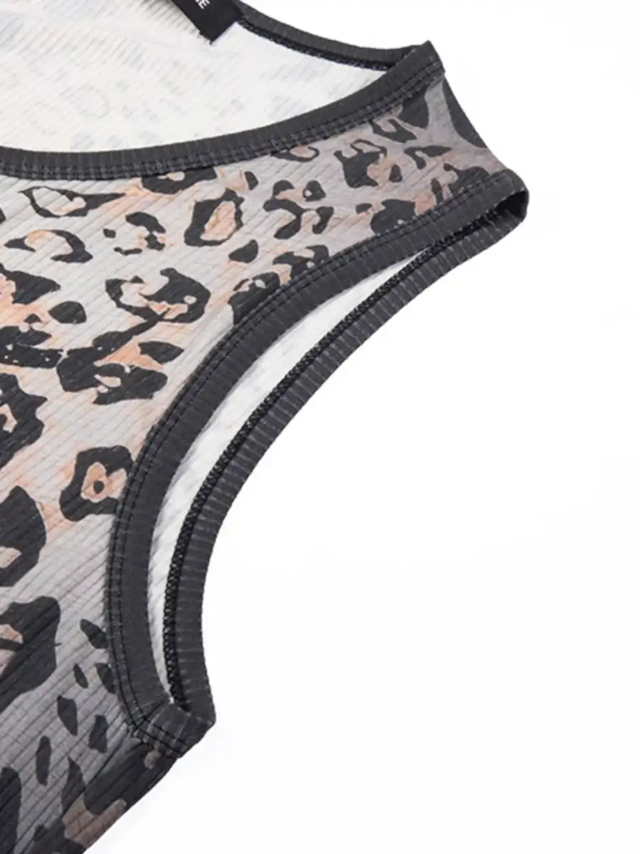 REGEN ZONE | Leopard Gradient Stretch Commute Tank - 4