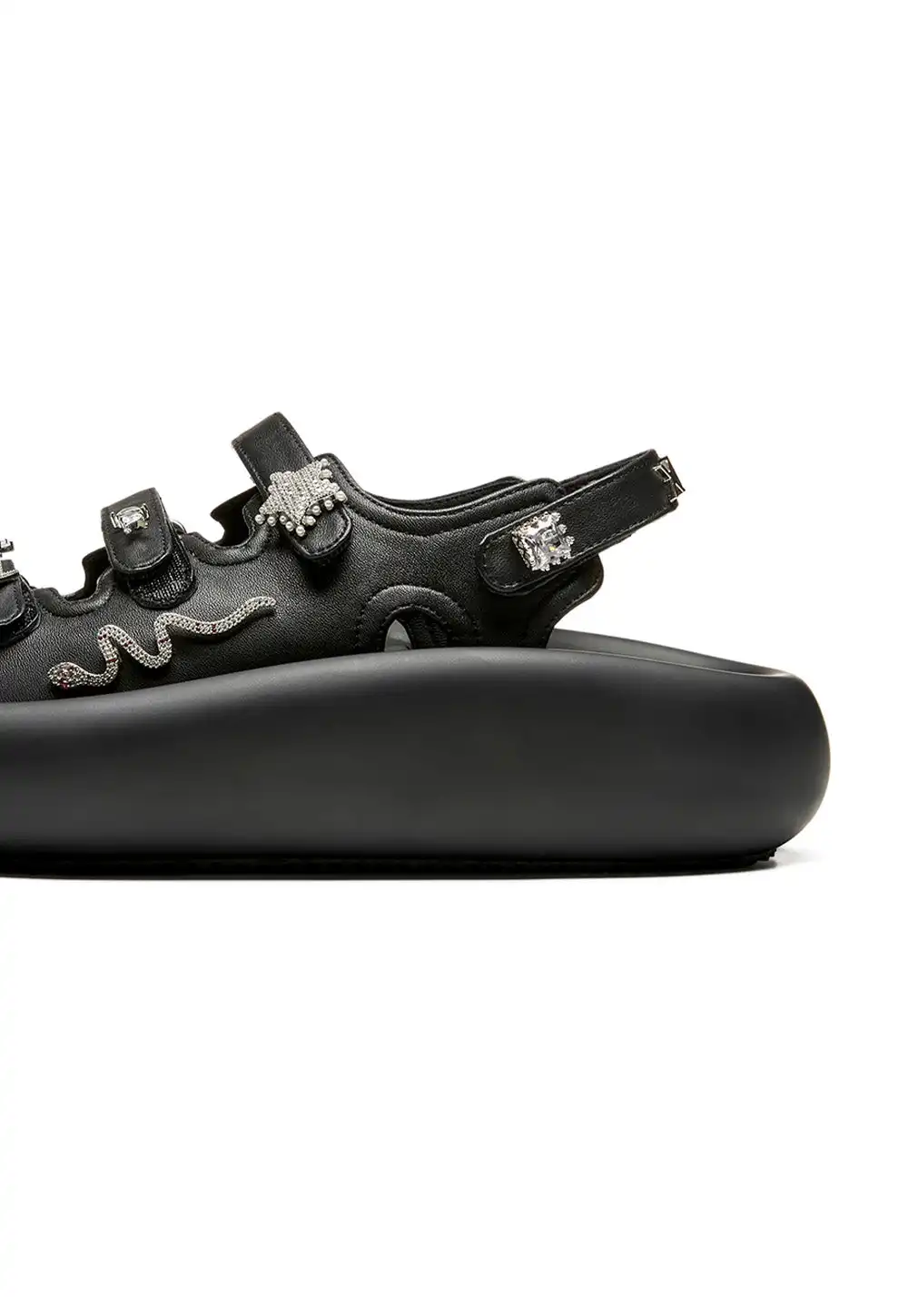 XMZY | Year of Snake Metal Sandals-Black