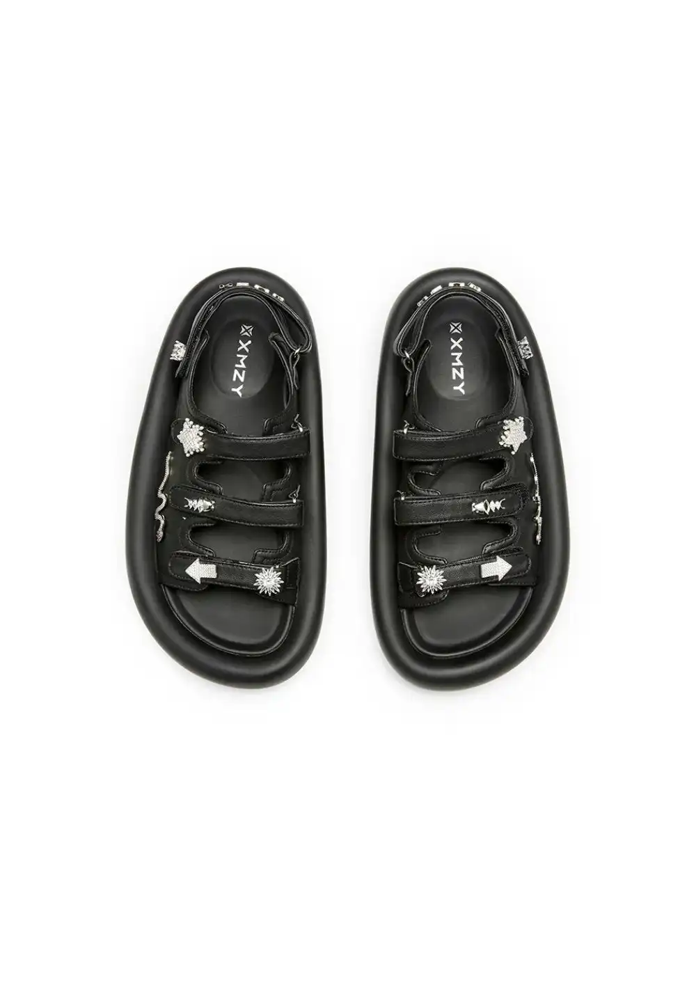 XMZY | Year of Snake Metal Sandals-Black