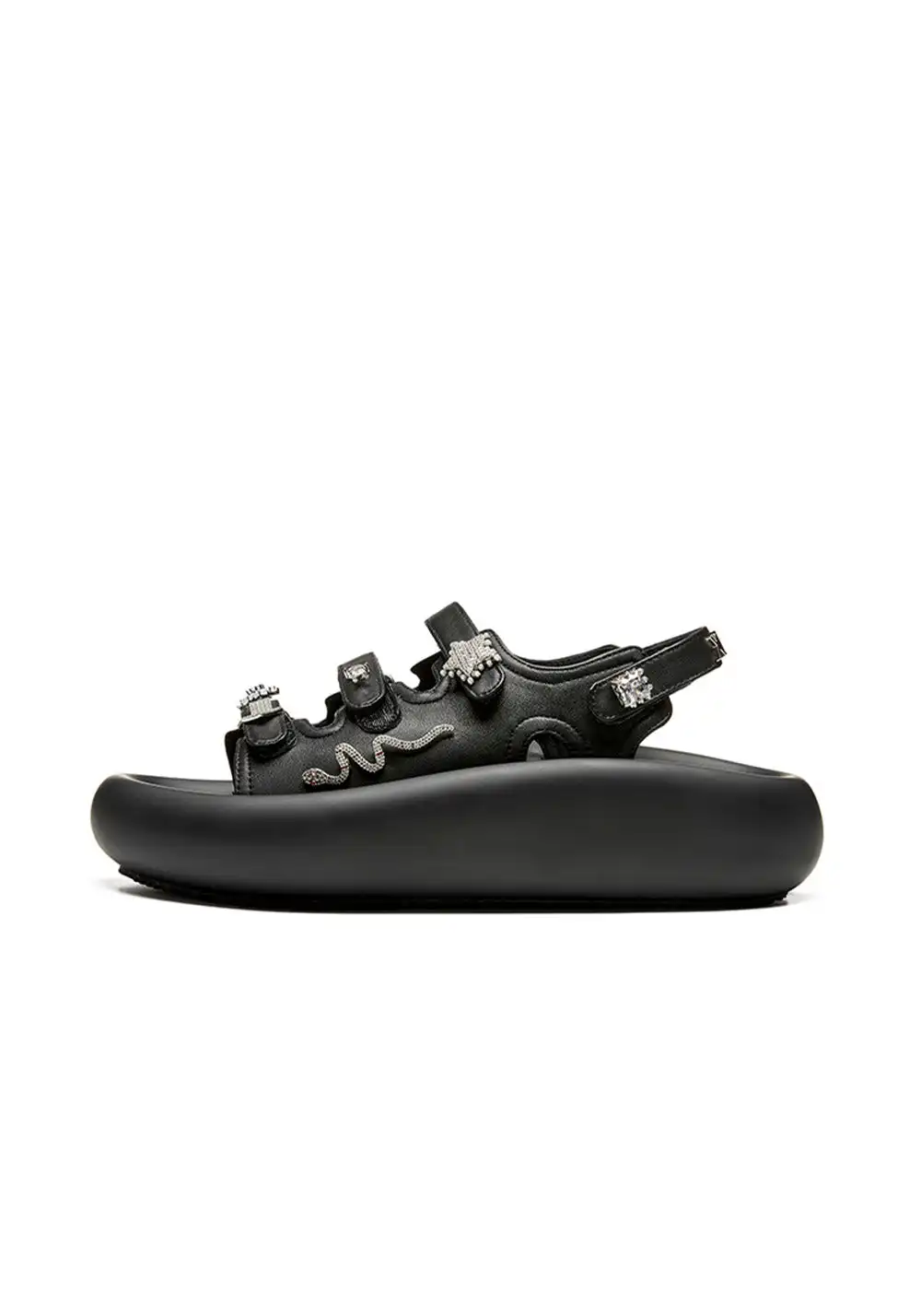 XMZY | Year of Snake Metal Sandals-Black