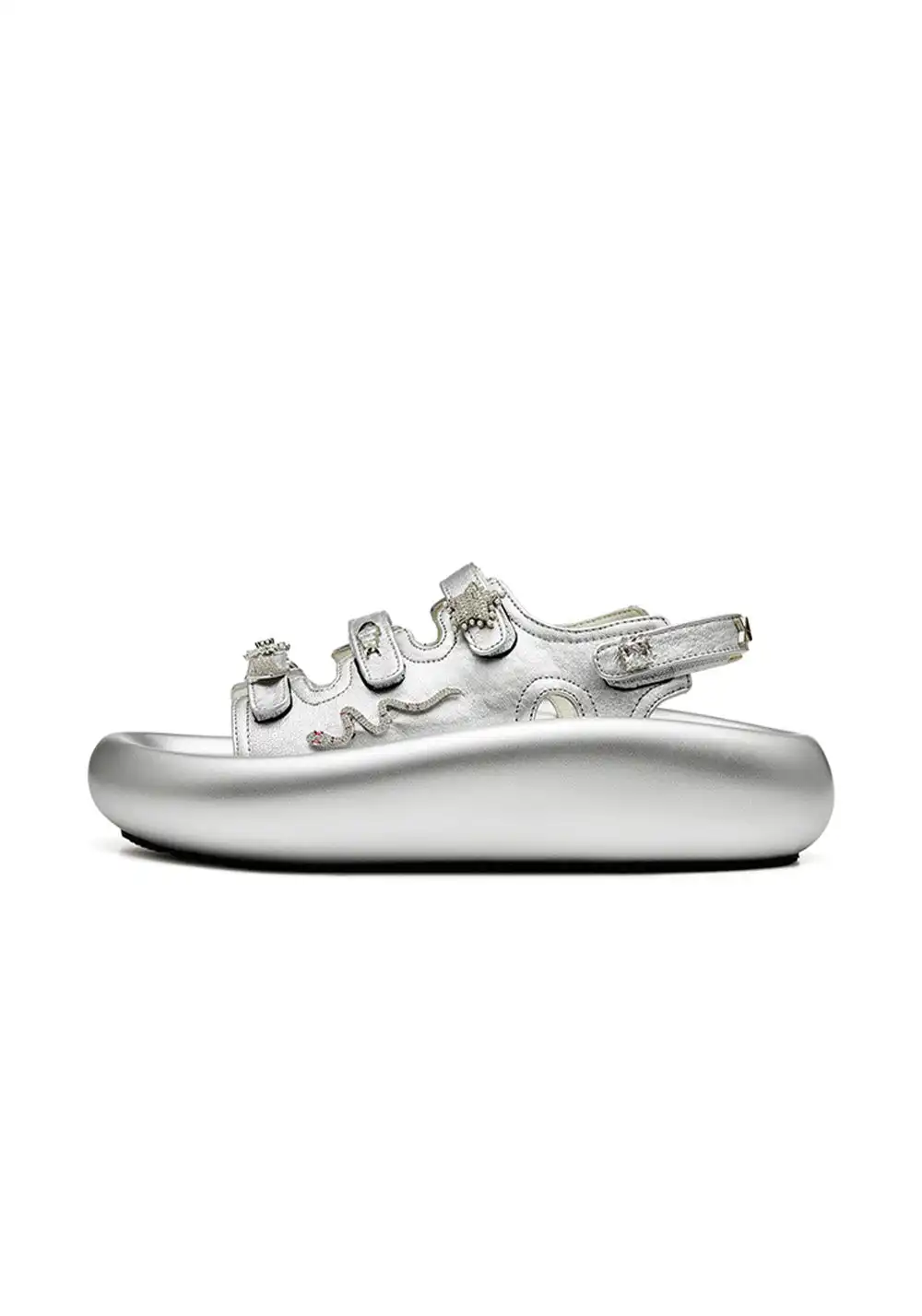 XMZY | Year of Snake Metal Sandals-Silver