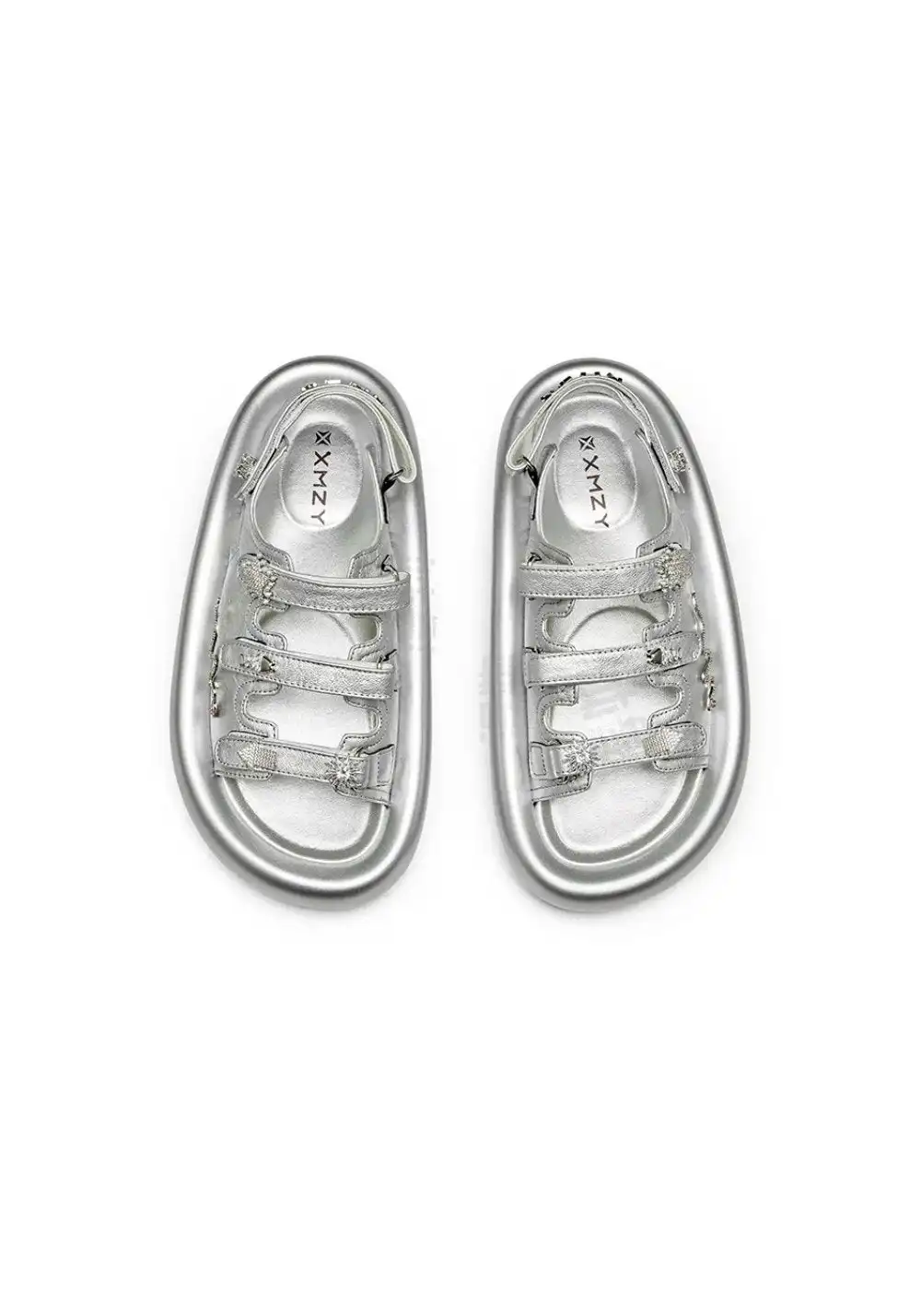 XMZY | Year of Snake Metal Sandals-Silver