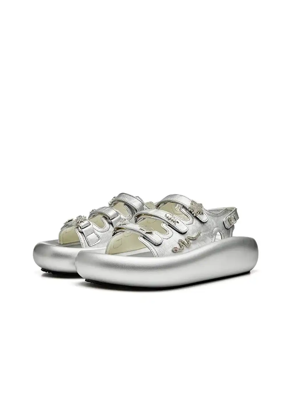 XMZY | Year of Snake Metal Sandals-Silver