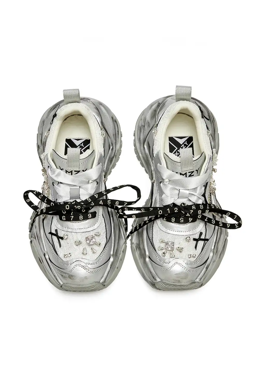 XMZY | Twilight Chunky Sneakers-Silver