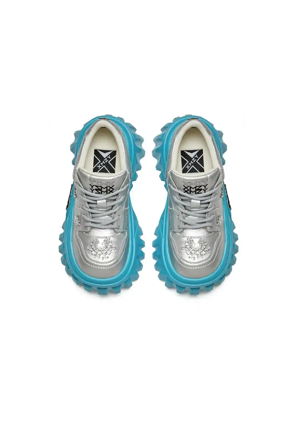 XMZY | Slytherin Platform Summer Sneakers-Blue&Silver