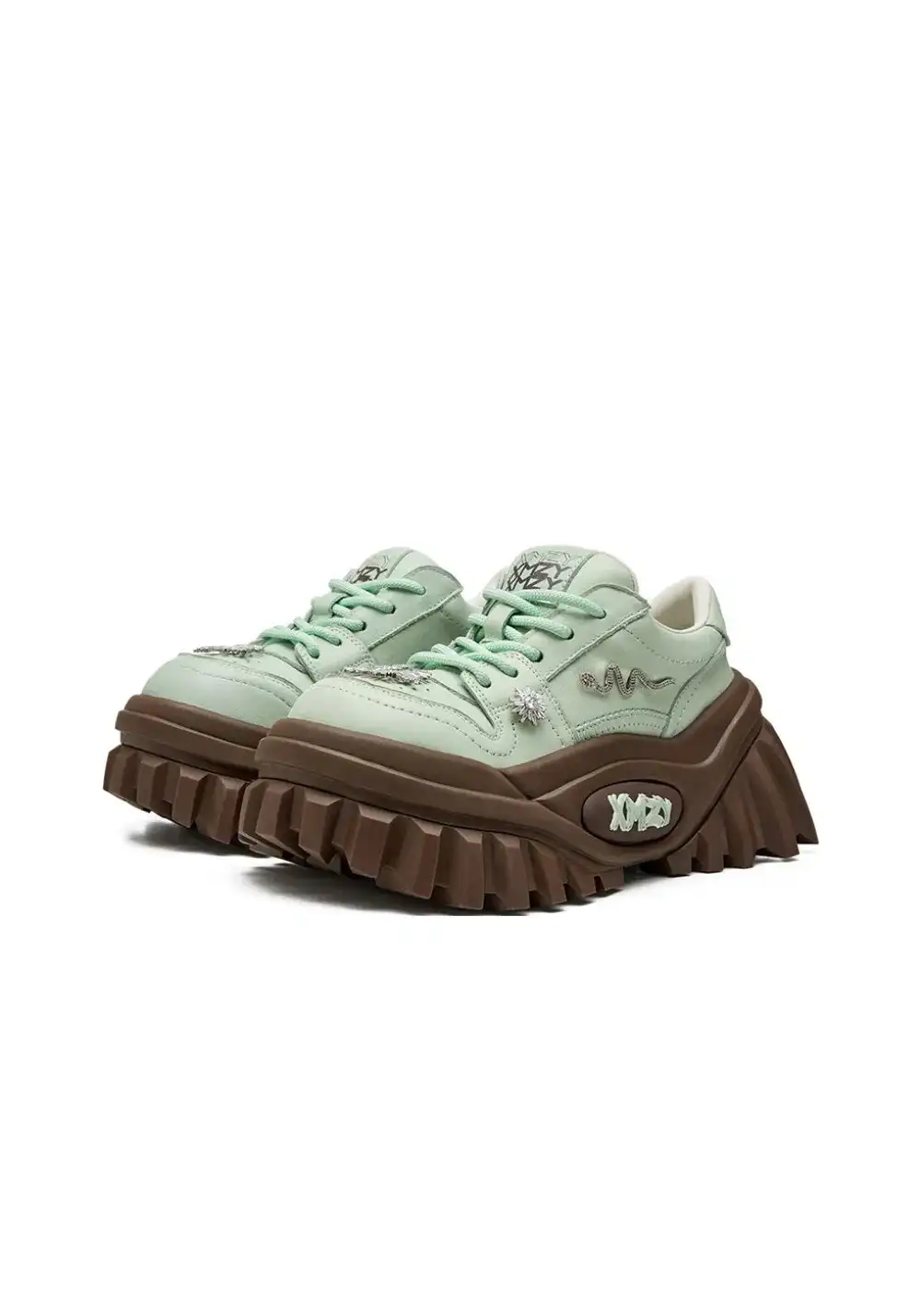 XMZY | Slytherin Platform Summer Sneakers-Green&Brown