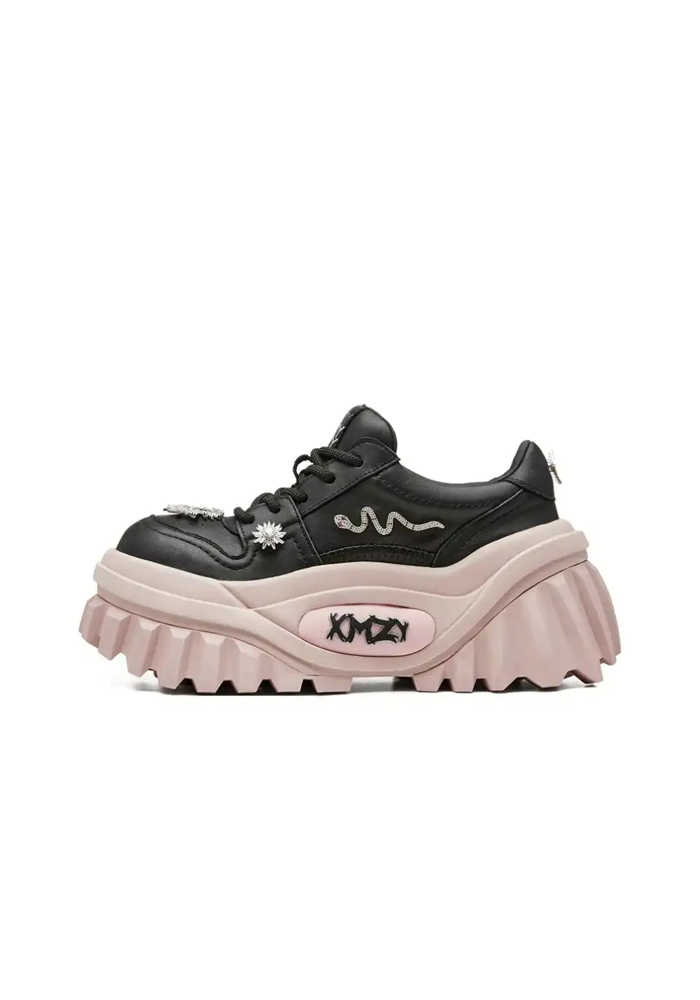 XMZY | Slytherin Platform Summer Sneakers-Black&Pink