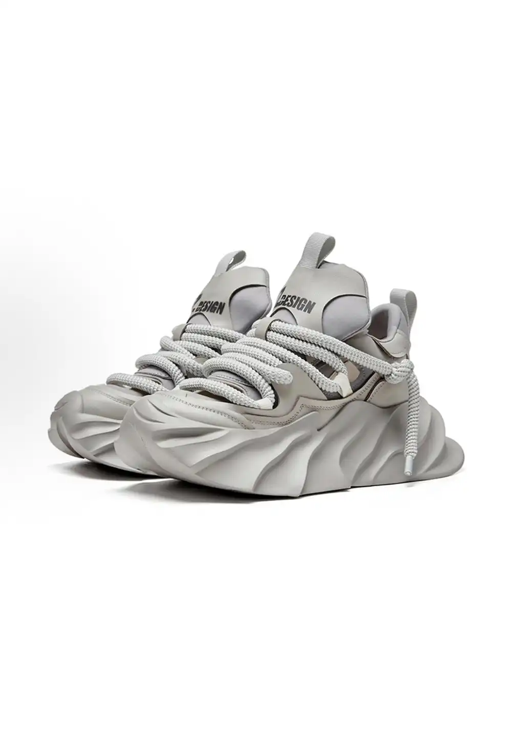 XMZY丨Hollow Platform Sandals -Gray