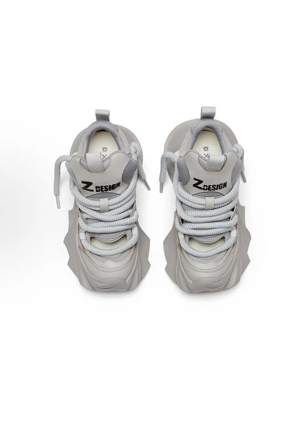 XMZY丨Hollow Platform Sandals -Gray