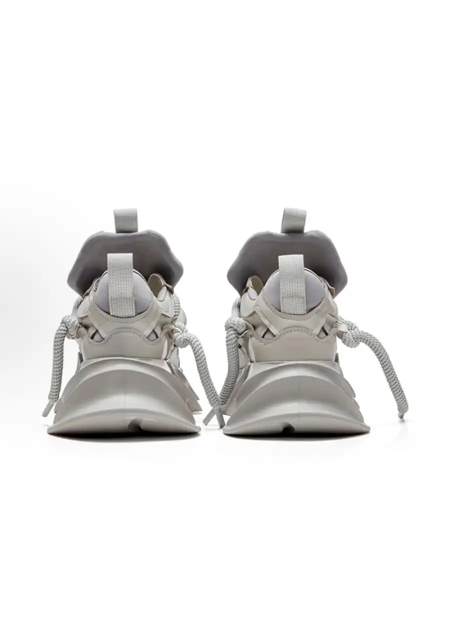 XMZY丨Hollow Platform Sandals -Gray - 4