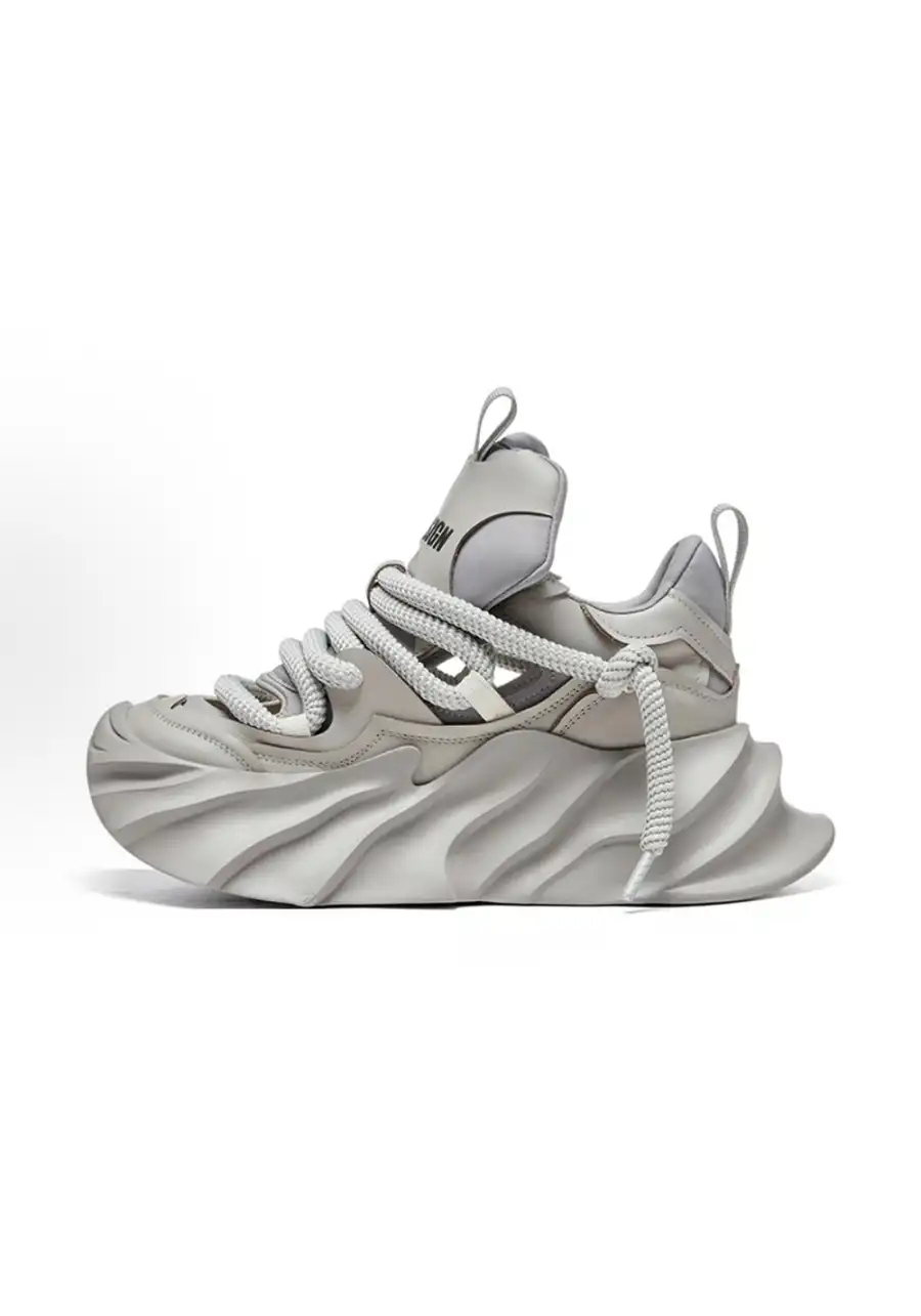 XMZY丨Hollow Platform Sandals -Gray - 2