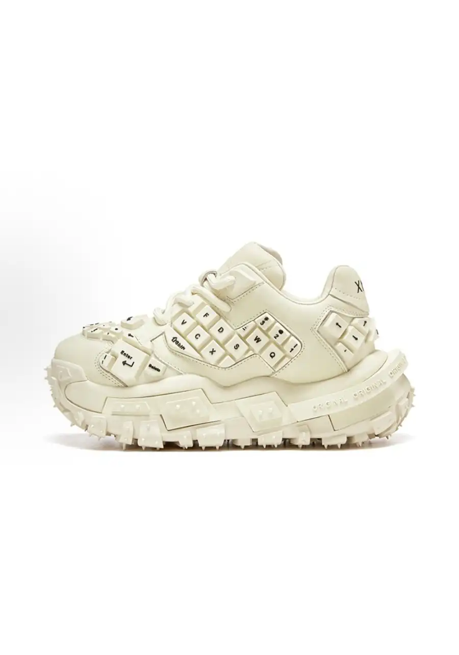 CLEARANCE丨Chunky Keyboard Dad Sneakers -White - 4