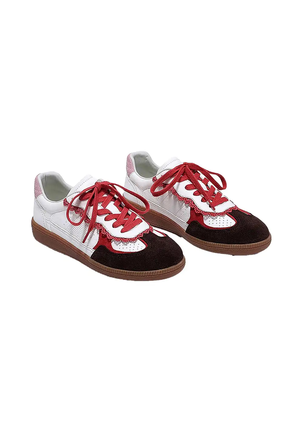BellaLily丨Retro Colorblock Training Shoes-Red