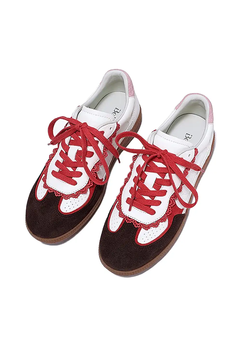 BellaLily丨Retro Colorblock Training Shoes-Red