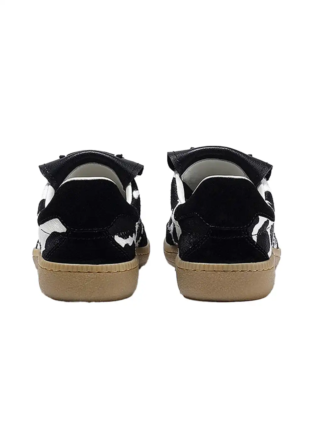 BellaLily丨Milk Print Casual Sneakers-Vintage Style-Black