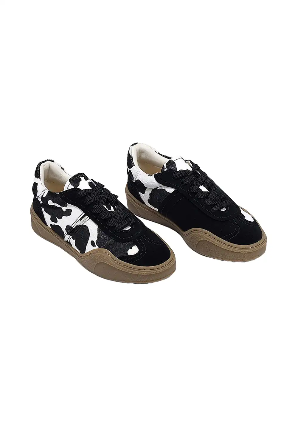 BellaLily丨Cowhide & Horsehair Training Sneakers-Black