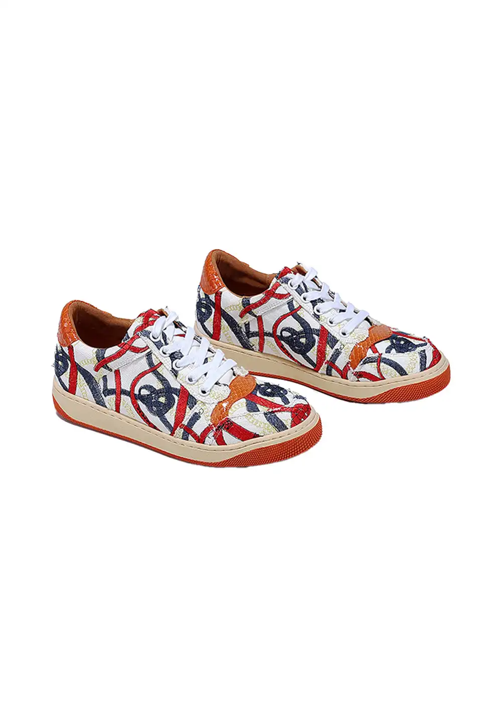BellaLily丨Breathable Colorful Canvas Sneakers-Red