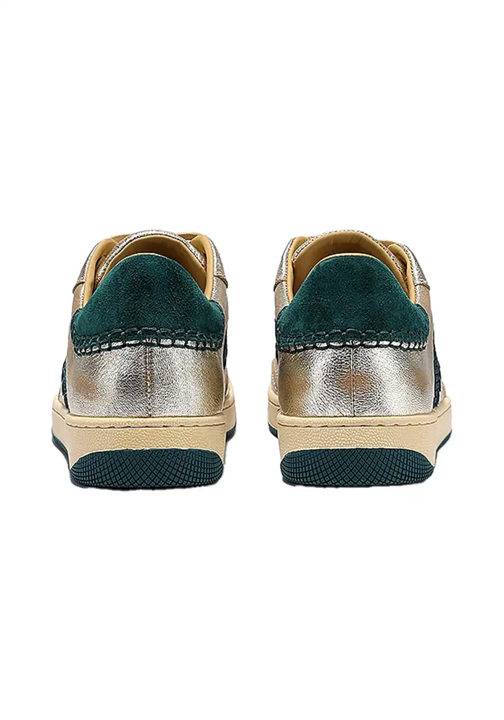 BellaLily丨Gold Accent Low-Top Training Shoes-Green&Silver