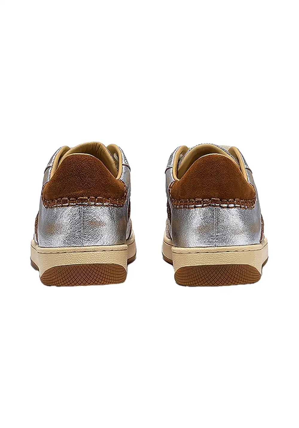 BellaLily | Gold Accent Low-Top Training Shoes-Silver&Brown