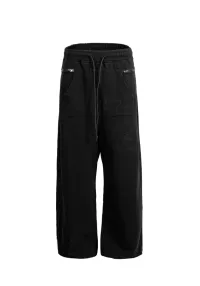 FVVO丨"Street Is Dead" Monochrome Tracksuit-Black PANTS