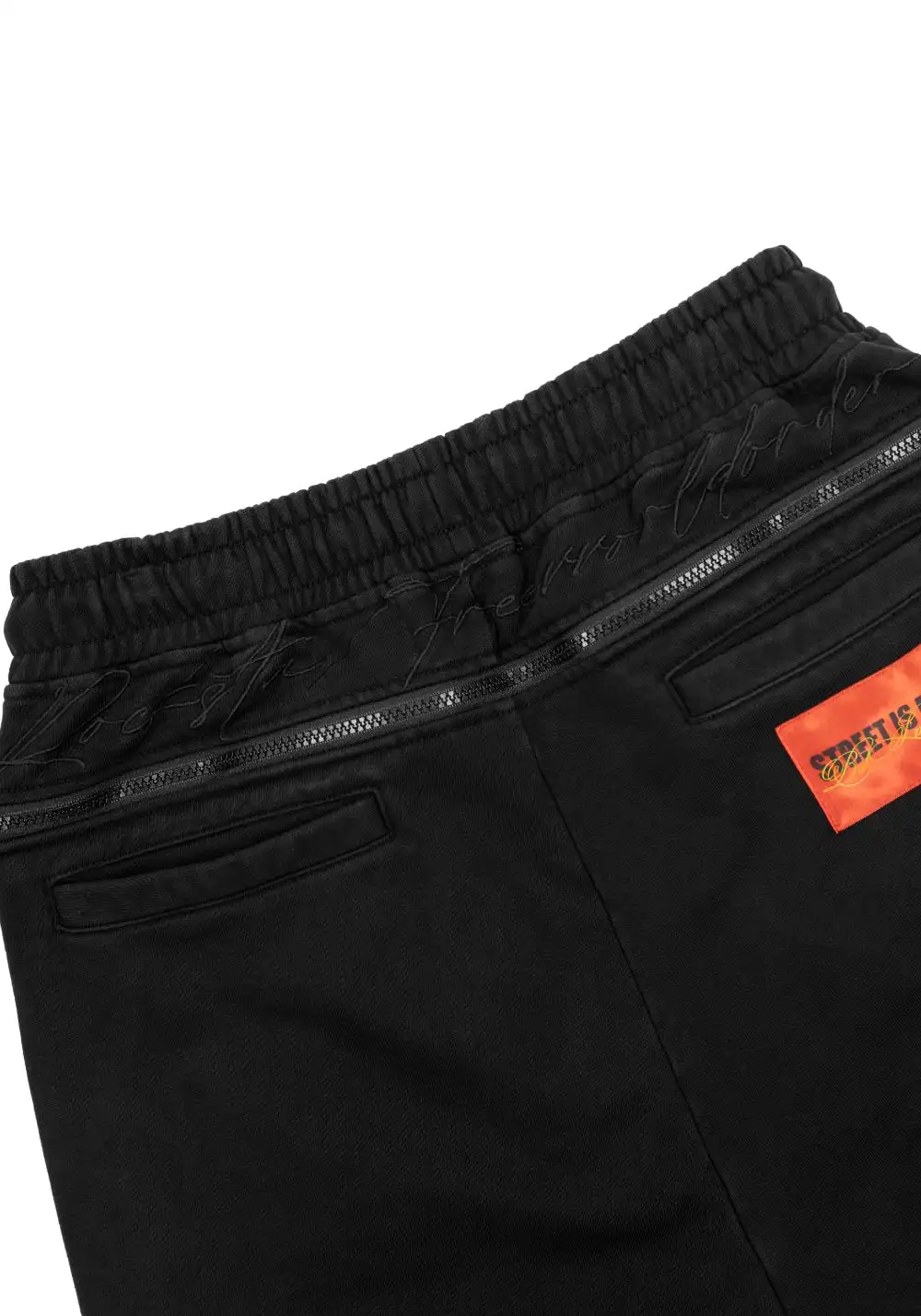 FVVO丨"Street Is Dead" Monochrome Tracksuit-Black PANTS