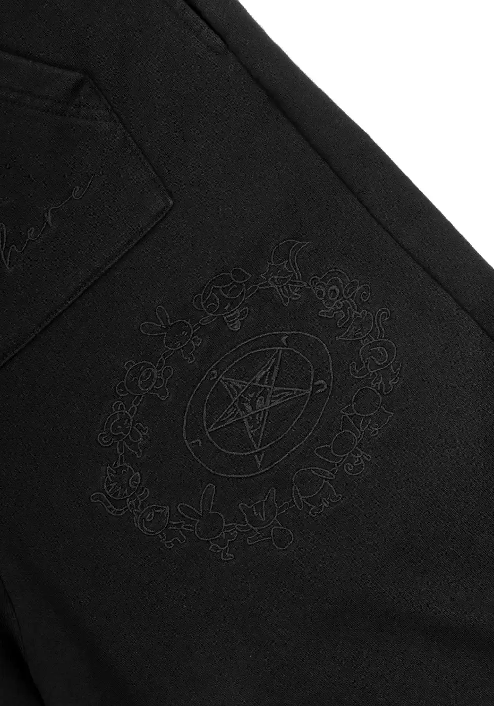 FVVO丨"Street Is Dead" Monochrome Tracksuit-Black PANTS