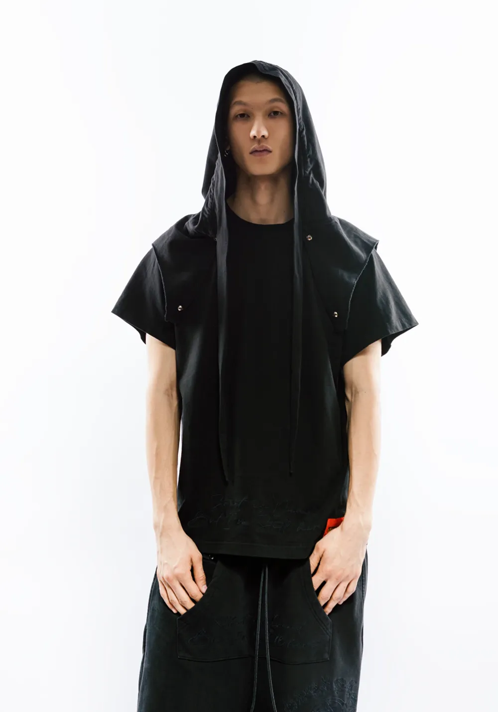 FVVO丨"Street Is Dead" Monochrome Tracksuit-Black TEE
