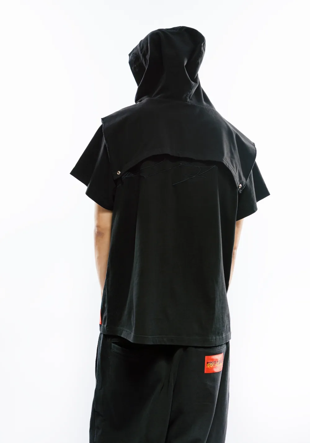 FVVO丨"Street Is Dead" Monochrome Tracksuit-Black TEE