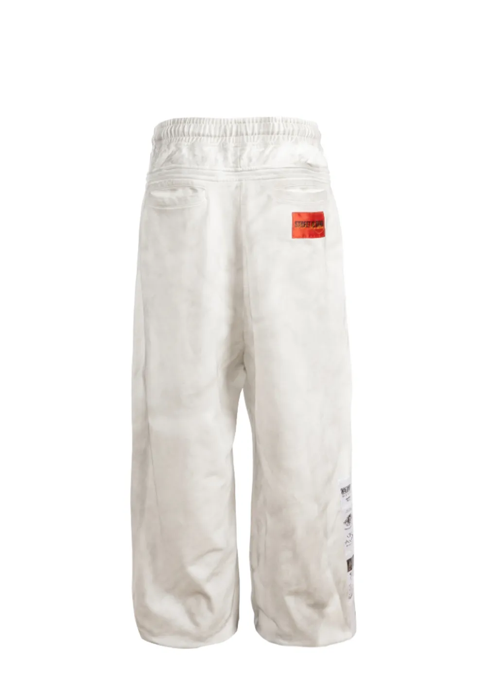 FVVO丨"Street Is Dead" Monochrome Tracksuit-White PANTS