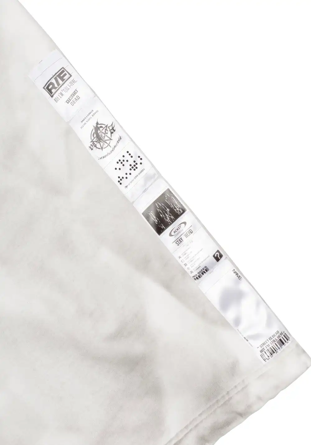 FVVO丨"Street Is Dead" Monochrome Tracksuit-White PANTS