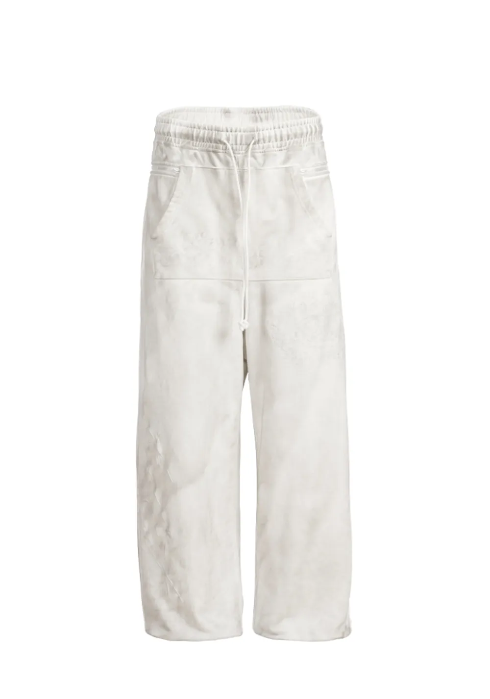 FVVO丨"Street Is Dead" Monochrome Tracksuit-White PANTS