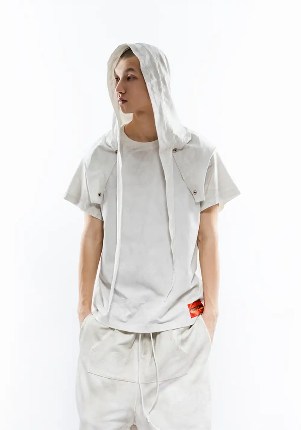FVVO丨"Street Is Dead" Monochrome Tracksuit-White TEE