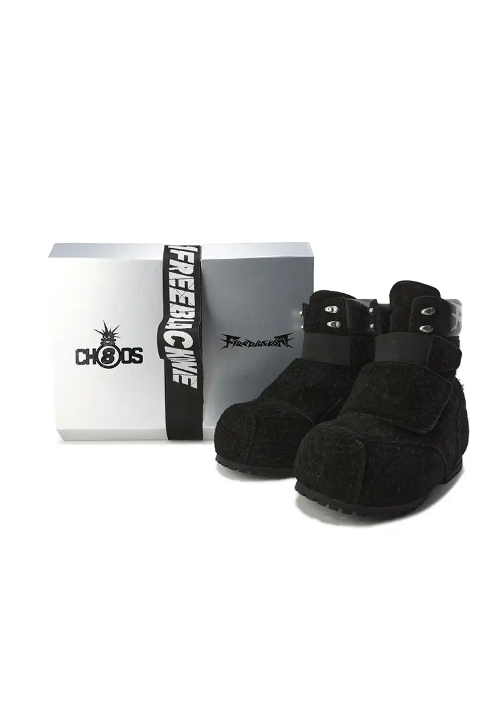 FVVO丨Premium Leather High-Top Ski Boots-Black