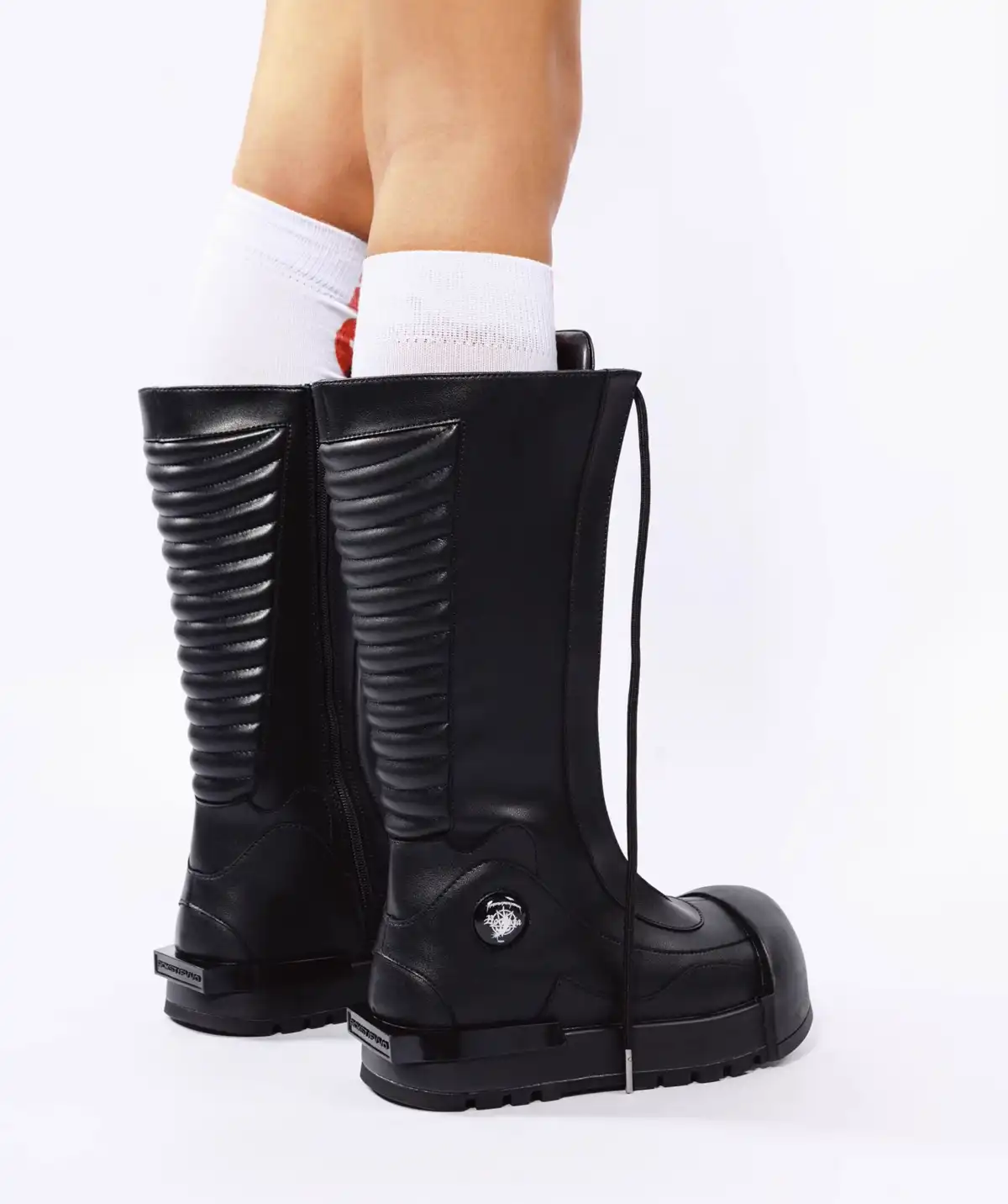 FVVO丨Ironclad Beetle PU Black Leather Boots-Black&High