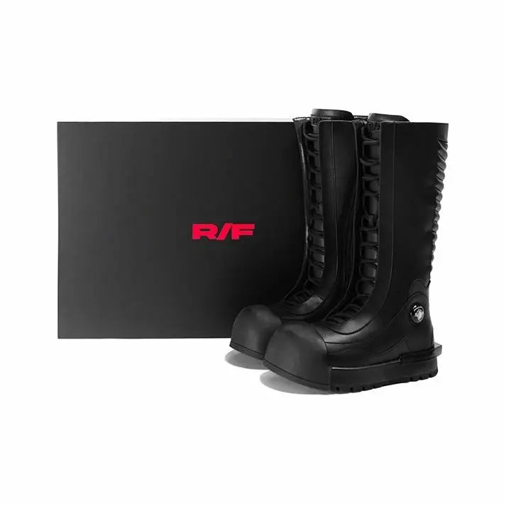 FVVO丨Ironclad Beetle PU Black Leather Boots-Black&High | PSYLOS1