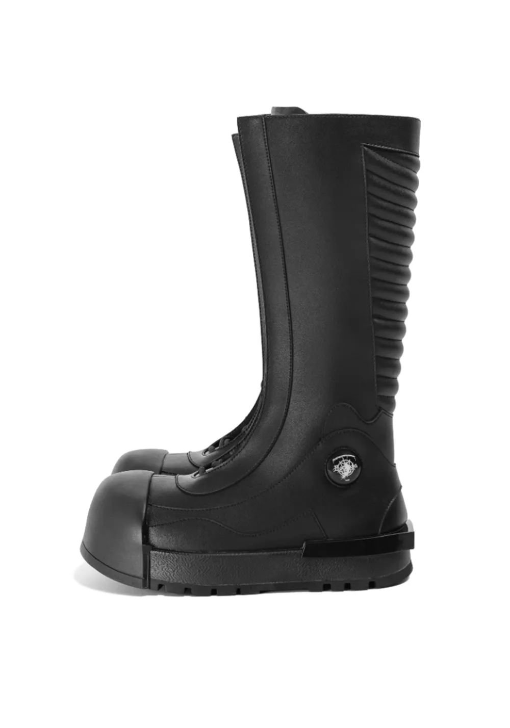 FVVO丨Ironclad Beetle PU Black Leather Boots-Black&High