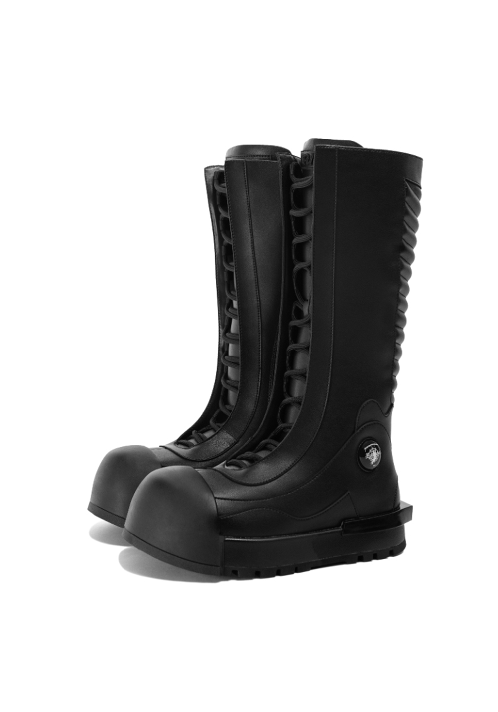 FVVO丨Ironclad Beetle PU Black Leather Boots-Black&High | PSYLOS1